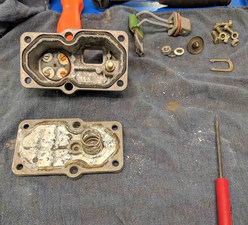 Warmup Regulator blown apart. Yech.